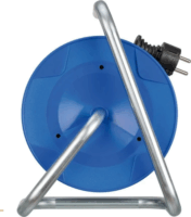 Brennenstuhl 1079180600 Beltéri Hálózati hosszabító Kábeldob 3 aljzattal + 2xUSB 15 méter - Fekete/Kék