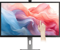 Alogic 32" Clarity Max Touch 16:9 UHD 4K IPS Monitor + 8MP Webcam - Fekete