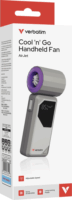 Verbatim Cool n Go Air Jet Hordozható Kézi ventilátor 13,5 cm - Szürke / Lila