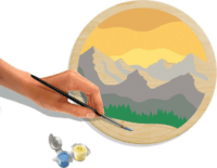 Ravensburger 25923 CreArt Wooden Festés számok szerint fára - Hegyek