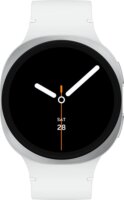 Samsung Galaxy Watch8 44mm Okosóra Fehér Sport szíjjal M/L - Ezüst
