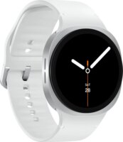 Samsung Galaxy Watch8 44mm Okosóra Fehér Sport szíjjal M/L - Ezüst