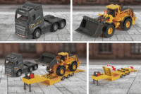 Simba Volvo FH16 teherautó és kerekes homlokrakodó játékautó szett