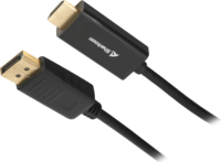 Sharkoon DisplayPort 1.2 - HDMI 2.0 Kábel 3m - Fekete