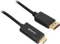 Sharkoon DisplayPort 1.2 - HDMI 2.0 Kábel 2m - Fekete