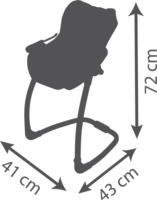 Smoby Maxi-Cosi 3az 1ben baba etetőszék 42cm babákhoz