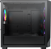 Montech X5M Midi Torony Számítógépház + 4db 120mm ventilátor - Fekete