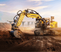 Fischertechnik 576450 Liebherr R 938 pneumatikus kotrógép 689 darabos Építőjáték