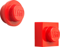 LEGO 2 darabos rögzítő mágneses kocka - Piros