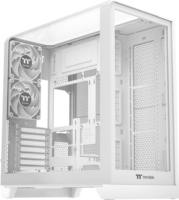 Thermaltake View 390 TG Midi Torony Számítógépház + 2db 120mm ventilátor - Fehér