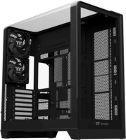 Thermaltake View 390 TG Midi Torony Számítógépház + 2db 120mm ventilátor - Fekete