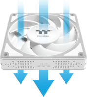 Thermaltake TOUGHFAN EX 120 Sync 120mm PWM ARGB Rendszerhűtő ventilátor 3db - Fehér