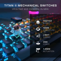 Turtle Beach Vulcan II Mechanikus Vezetékes Gamer Billentyűzet GER - Fekete