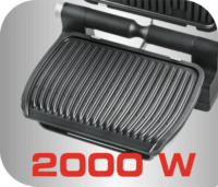 Tefal GC707D Optigrill Deluxe Elektromos Kontaktgrill 2000 Watt - Ezüst