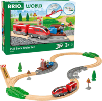 BRIO World 36019 Vonatpálya Készlet Visszahúzó Motoros Mozdonnyal