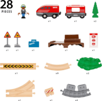 BRIO World 36019 Vonatpálya Készlet Visszahúzó Motoros Mozdonnyal