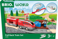 BRIO World 36019 Vonatpálya Készlet Visszahúzó Motoros Mozdonnyal
