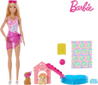 Mattel JBF35 Barbie Kutyusos Medencés Parti Játékszett