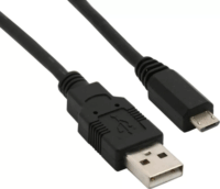 Sharkoon USB-A Apa - Micro-USB Apa 2.0 Adat és Töltőkábel 0.5m - Fekete