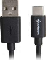 Sharkoon USB-A Apa - USB-C Apa 2.0 Adat és Töltőkábel 0,5m - Fekete