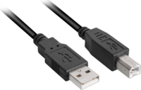 Sharkoon USB-A Apa - USB-B Apa 2.0 Összekötő Kábel 1m - Fekete