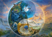 Schmidt Spiele 58596 Silva Christoph Yin & Yang Állatvilág 1000 darabos Puzzle