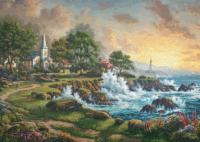 Schmidt Spiele 58628 Thomas Kinkade Studios Tengerpart 1000 darabos Puzzle