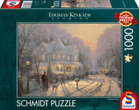 Schmidt Spiele 58627 Thomas Kinkade Studios Téli utca 1000 darabos Puzzle