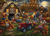 Schmidt Spiele 58048 Thomas Kinkade Studios Disney - Mickey & Minnie Sütőtök Fesztivál 1000 darabos Puzzle