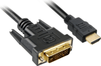 Sharkoon HDMI - DVI-D Dual Link Adapterkábel 1m - Fekete