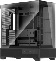 Xilence Flare X909 Midi Torony Számítógépház + 4db 120mm ARGB ventilátor - Fekete