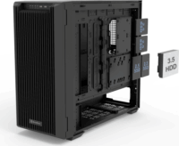 SilverStone SST-CS383 Midi Torony Szerver Számítógépház + 2db 92mm + 1db 140mm ventilátor - Fekete