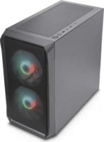 Silentware Air 10 Midi Torony Számítógépház + 2db 140mm ARGB ventilátor - Fekete