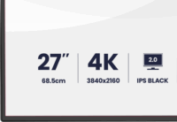 iiyama 27" HB2701UHSNP-B1 ProGraphic 16:9 4K UHD IPS LED Monitor - Fekete