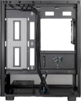 SilverStone Lucid 04 Mini Torony Számítógépház + 3db 120mm ARGB ventilátor - Fekete