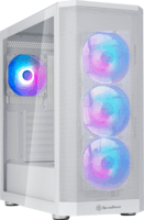 SilverStone FARA 514X Midi Torony Számítógépház + 4db 120mm ARGB ventilátor - Fehér