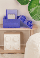 LEGO Játéktároló műanyag doboz 25 x 25 x 18 cm - Csillámos lila