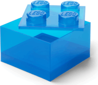 LEGO Játéktároló műanyag doboz 25 x 25 x 18 cm - Átlátszó/Kék