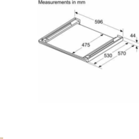 Bosch WTZ2800 Mosó- és szárítógép összeépítő keret