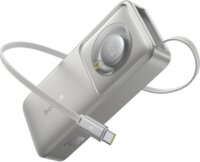 Baseus Free2Pull Powerbank integrált USB Type-C kábellel 10000 mAh 30W - Szürke