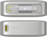 Baseus Free2Pull Powerbank integrált USB Type-C kábellel 10000 mAh 30W - Szürke