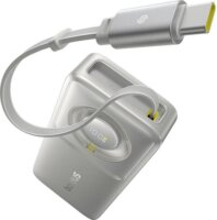 Baseus Free2Pull Powerbank integrált USB Type-C kábellel 10000 mAh 30W - Szürke