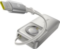 Baseus Free2Pull Powerbank integrált USB Type-C kábellel 10000 mAh 30W - Szürke