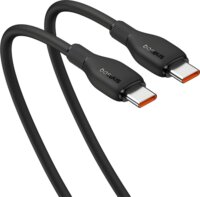 Baseus Pudding USB-C Apa - USB-C Apa 2.0 Adat és Töltőkábel 100W 1,2m - Fekete