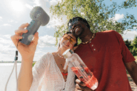 Verbatim Cool n Go IceTouch Hordozható Kézi ventilátor 16 cm - Szürke / Lila