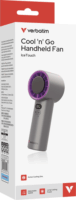 Verbatim Cool n Go IceTouch Hordozható Kézi ventilátor 16 cm - Szürke / Lila