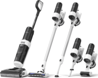 Tineco Floor One Switch S6 Stretch Akkus porzsák nélküli Felmosó porszívó - Fekete / Fehér