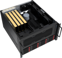 SilverStone SST-RM61-312 6U Rack Szerver Ház (43,8 × 26,5 × 52,2 cm) - Fekete