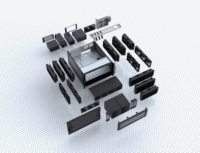 SilverStone SST-RM61-312 6U Rack Szerver Ház (43,8 × 26,5 × 52,2 cm) - Fekete