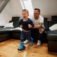 Hudora 22064 Állítható Kétsoros Görkorcsolya 30-33 Méret - Kék / Türkiz